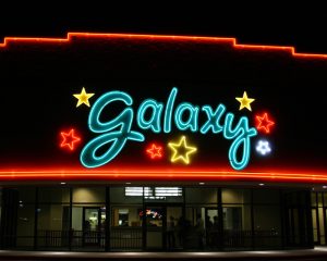 Channel sign for Galaxy Theaters created by Allied Signs, Sedalia, MO