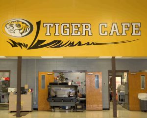 Hand-painted wall at Parkview School Cafe by Allied Signs, Sedalia, MO