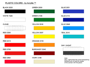 Plex colors - plastic colors available by Acrylite™