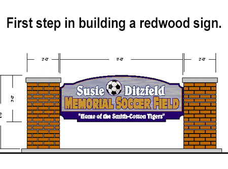 Constructing a Sandblasted Sign begins with the initial drawing by Allied Signs, Sedalia