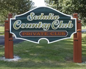 Sedalia Country Club sign by Allied Signs