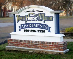 Town House Manor Apartments HDU Monument Sign by Allied Signs Sedalia, MO